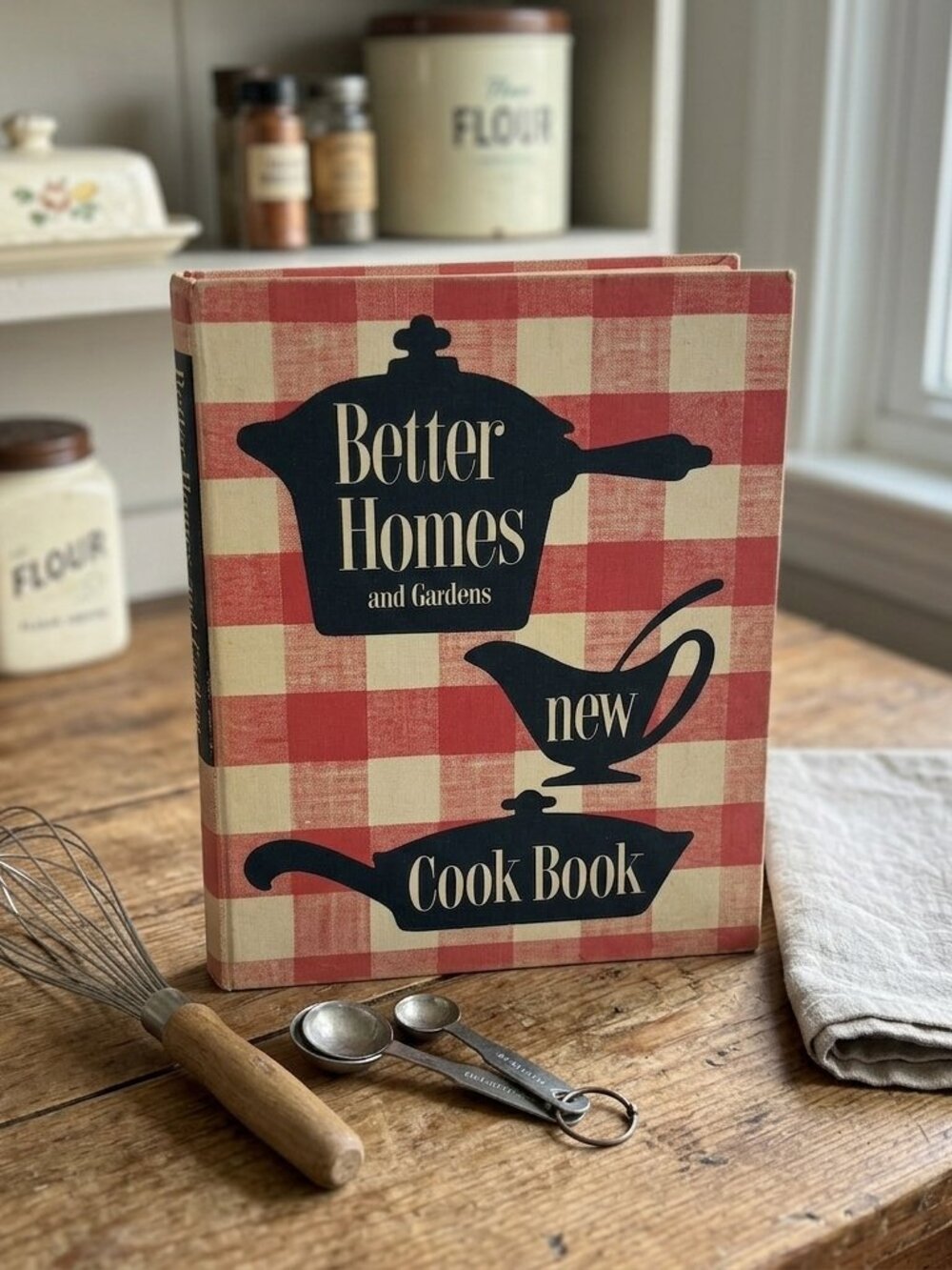 1953 Better Homes & Gardens New Cook Book First Edition‎ 5th Printing Red Plaid